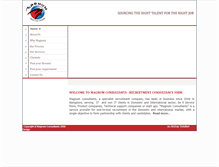 Tablet Screenshot of magnumconsultants.com